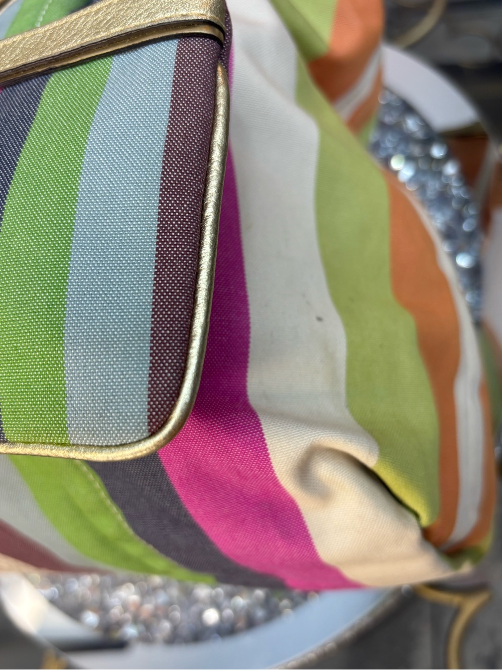 *SOLD*Coach 2010 y2k Poppy Legacy Stripe Glam Tote w/ matching wallet EUC - Picture 14 of 16